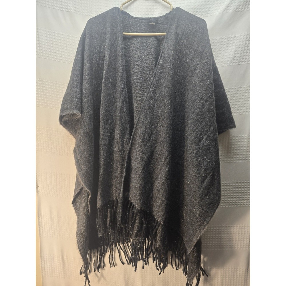 Women's Cejon™ Two Tone Lurex Gray Ruana